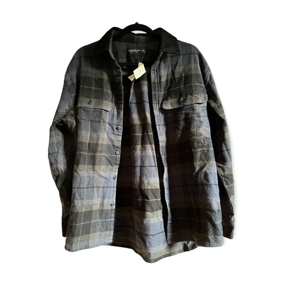 Abercrombie & Fitch Other - Navy Blue 90’s Oversized Plaid Flannel Buttoned Shirt Abercrombie & Fitch SMALL